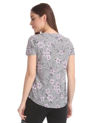 round neck floral top - 17645845 - Standard Image - 3