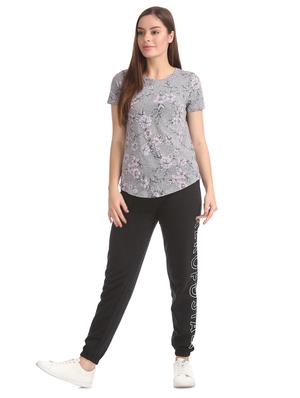 round neck floral top - 17645845 - Standard Image - 4