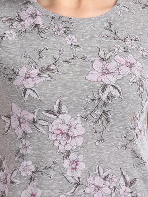 round neck floral top - 17645845 - Standard Image - 5