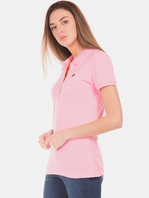 polo neck solid tee - 17645893 - Standard Image - 2