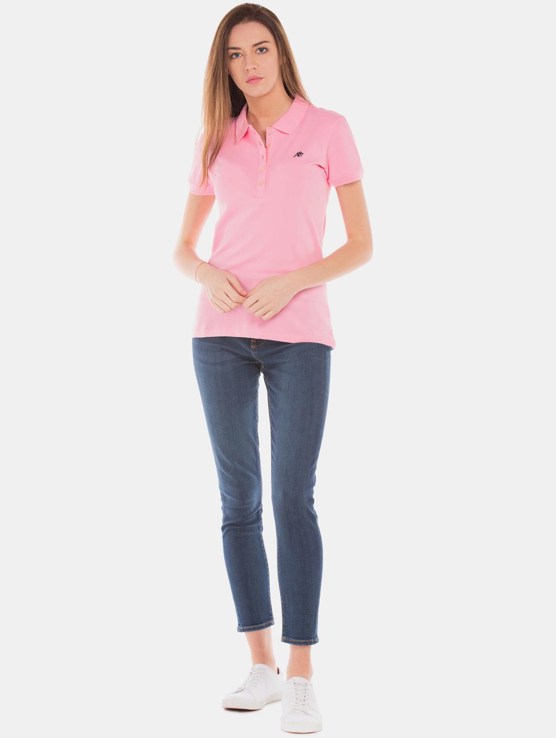 polo neck solid tee - 17645893 - Zoom Image - 4