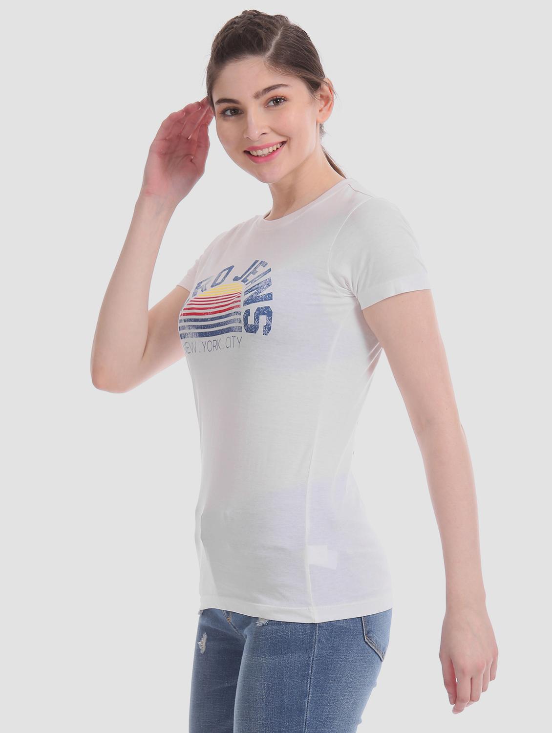 round neck printed tee - 17645907 - Zoom Image - 2