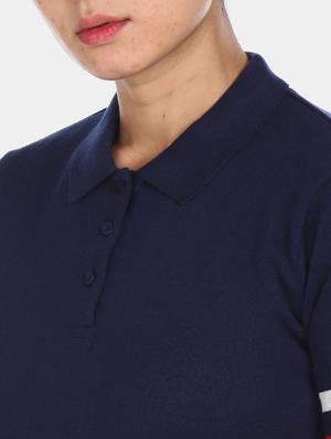polo neck solid tee - 17645922 - Standard Image - 5