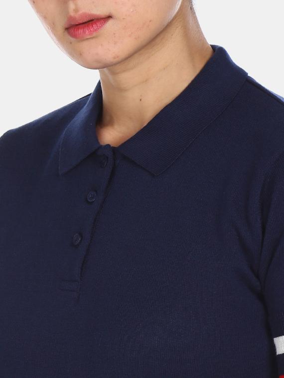 polo neck solid tee - 17645922 - Zoom Image - 5