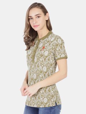 polo neck printed tee - 17645927 - Standard Image - 2