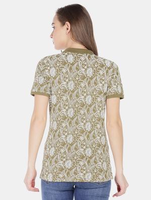 polo neck printed tee - 17645927 - Standard Image - 3