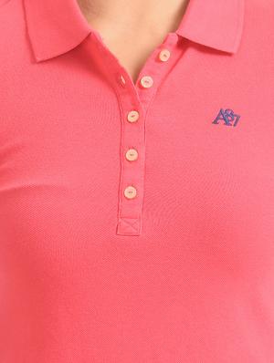 polo neck solid tee - 17645931 - Standard Image - 5