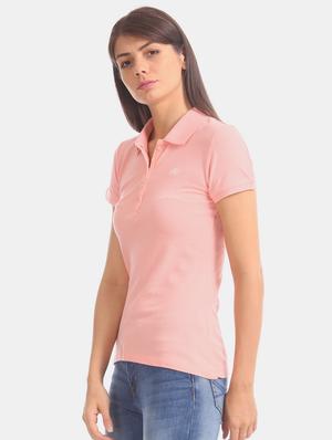 polo neck solid tee - 17645932 - Standard Image - 2