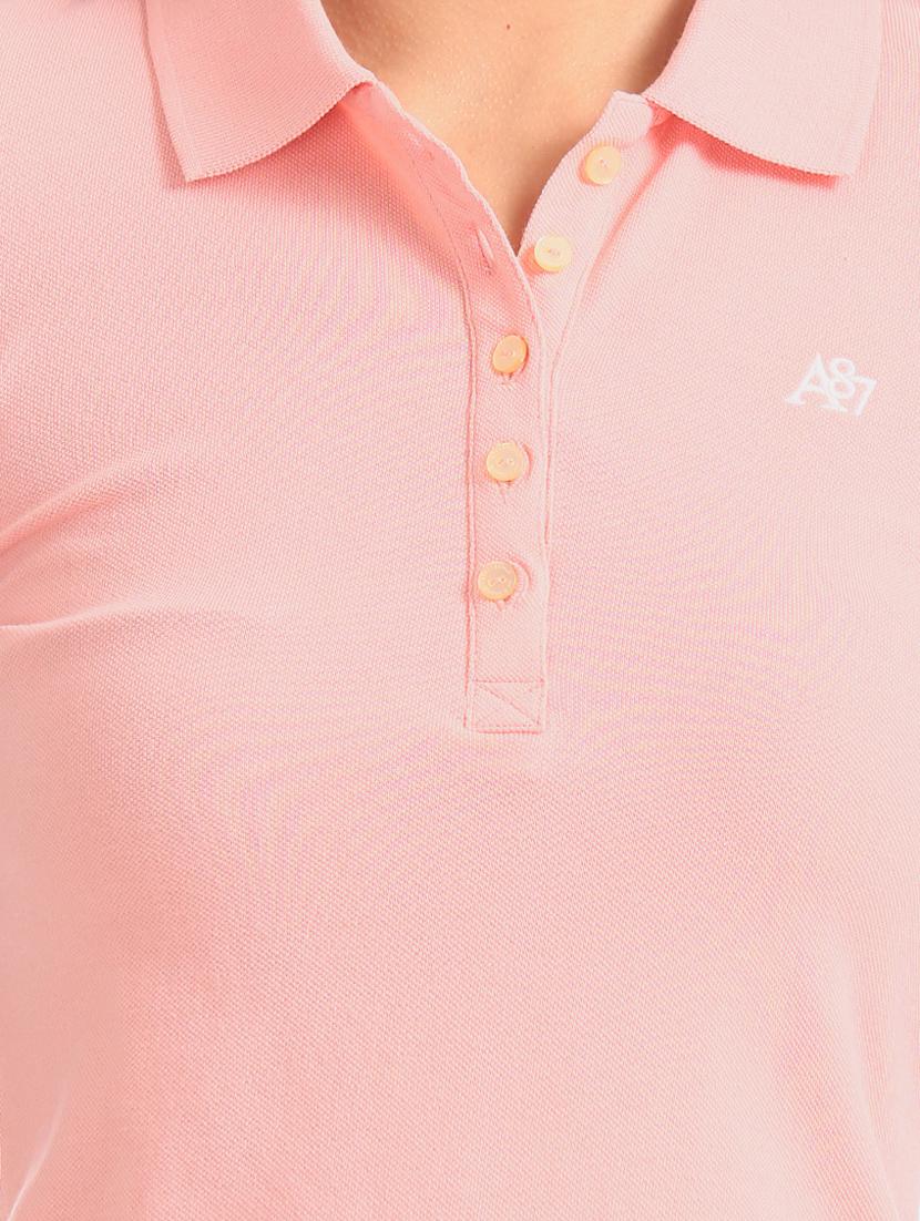 polo neck solid tee - 17645932 - Zoom Image - 5