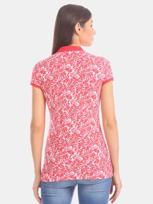 polo neck printed tee - 17645933 - Standard Image - 3