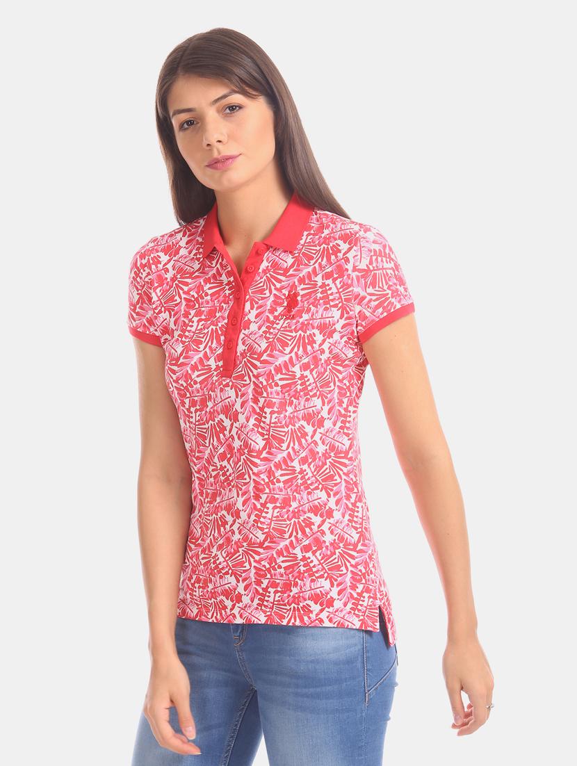 polo neck printed tee - 17645933 - Zoom Image - 2