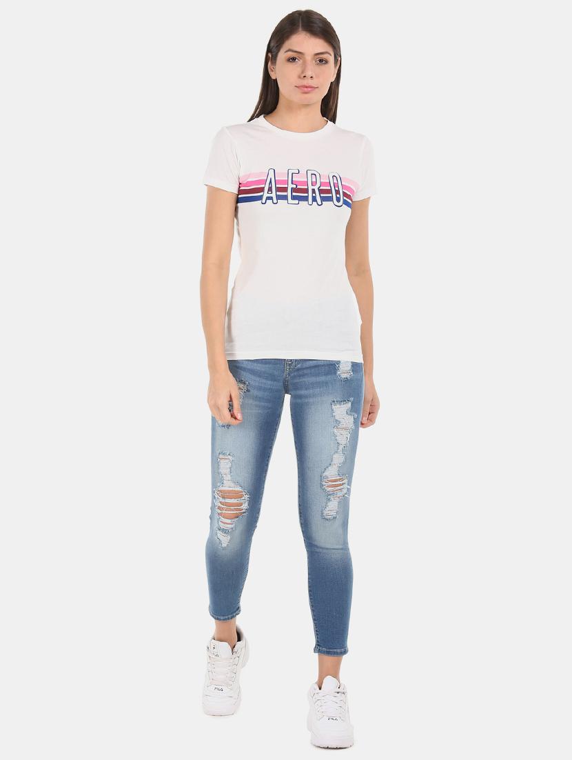 crew neck printed tee - 17645934 - Zoom Image - 4