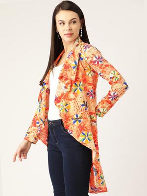 asymmetric printed shrug - 17645967 - Standard Image - 2
