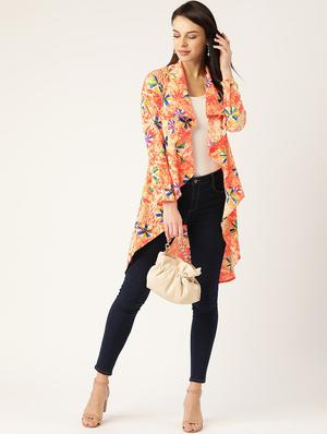 asymmetric printed shrug - 17645967 - Standard Image - 4