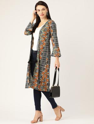 tie front printed shrug - 17645968 - Standard Image - 4