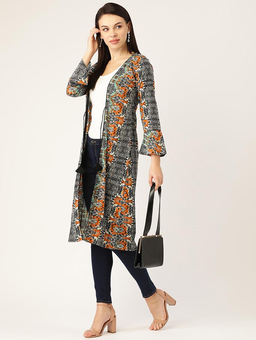 tie front printed shrug - 17645968 - Zoom Image - 4