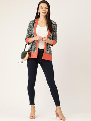 abstract printed summer jacket - 17645969 - Standard Image - 4