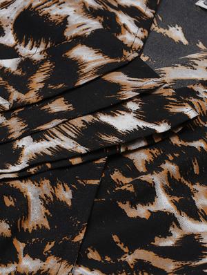 animal print wrap top - 17645980 - Standard Image - 5