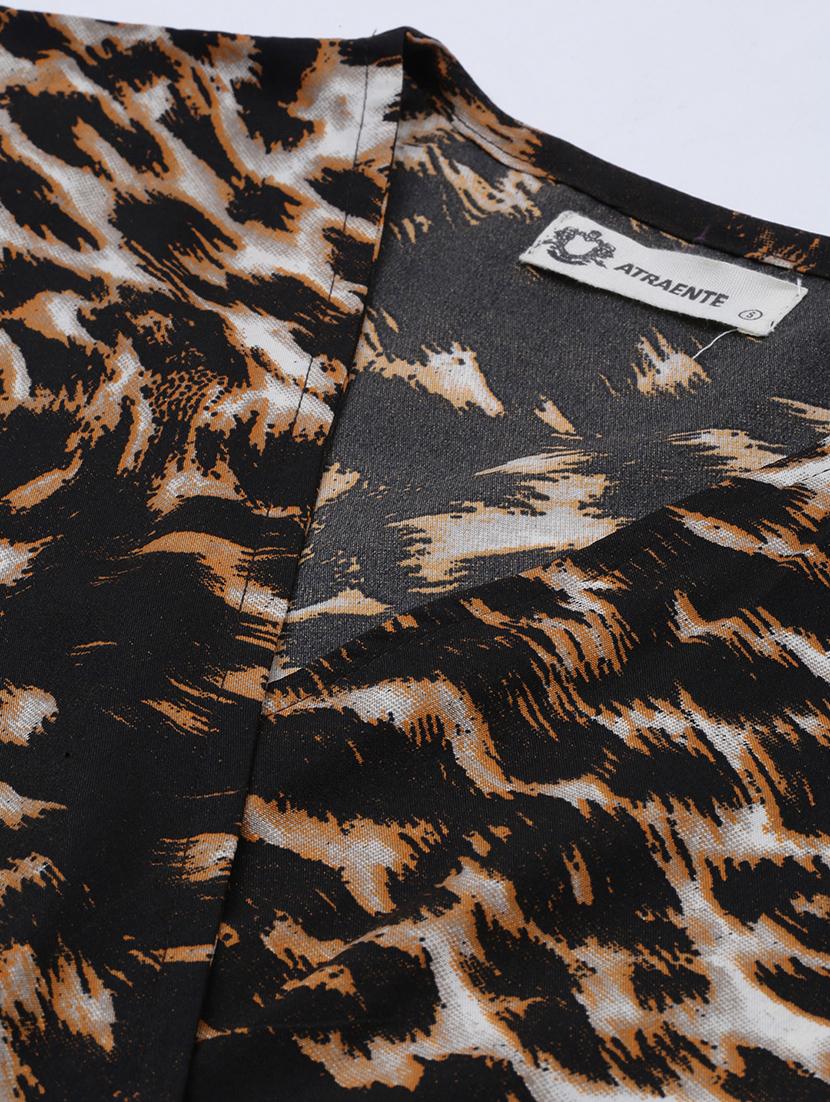 animal print wrap top - 17645980 - Zoom Image - 6
