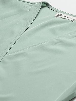 overlap neck wrap top - 17645983 - Standard Image - 5