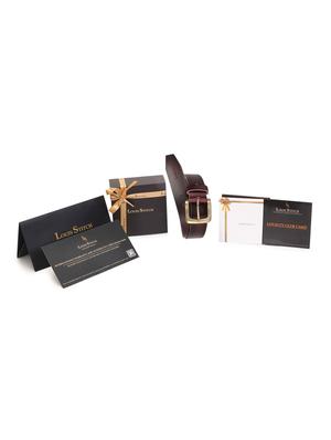ruby red leather belt - 17645989 - Standard Image - 6