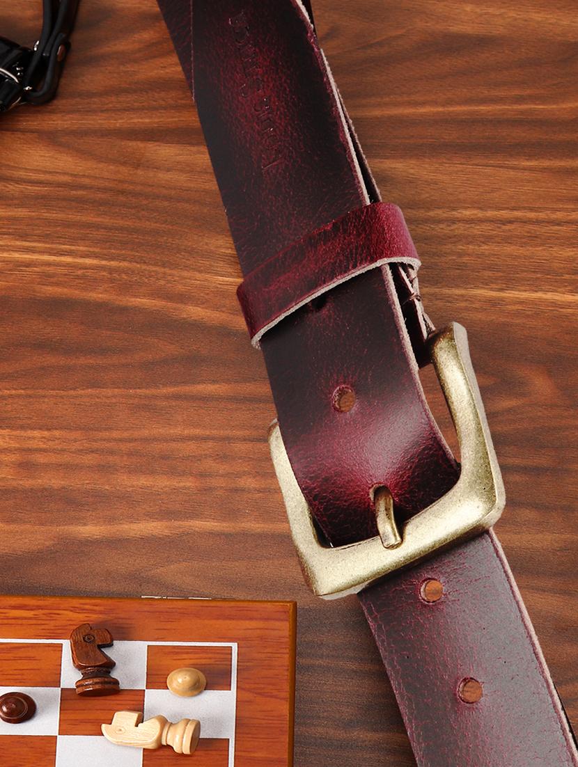 ruby red leather belt - 17645989 - Zoom Image - 2
