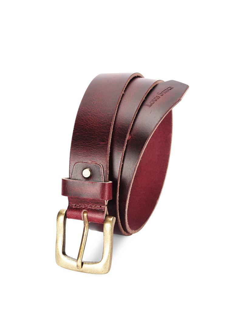 ruby red leather belt - 17645989 - Zoom Image - 4