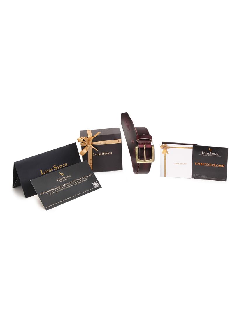 ruby red leather belt - 17645989 - Zoom Image - 6
