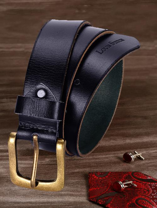 midnight blue leather belt - 17645997 - Very Small Image - 1