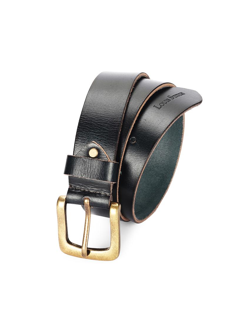 jet black leather belt - 17645999 - Zoom Image - 4