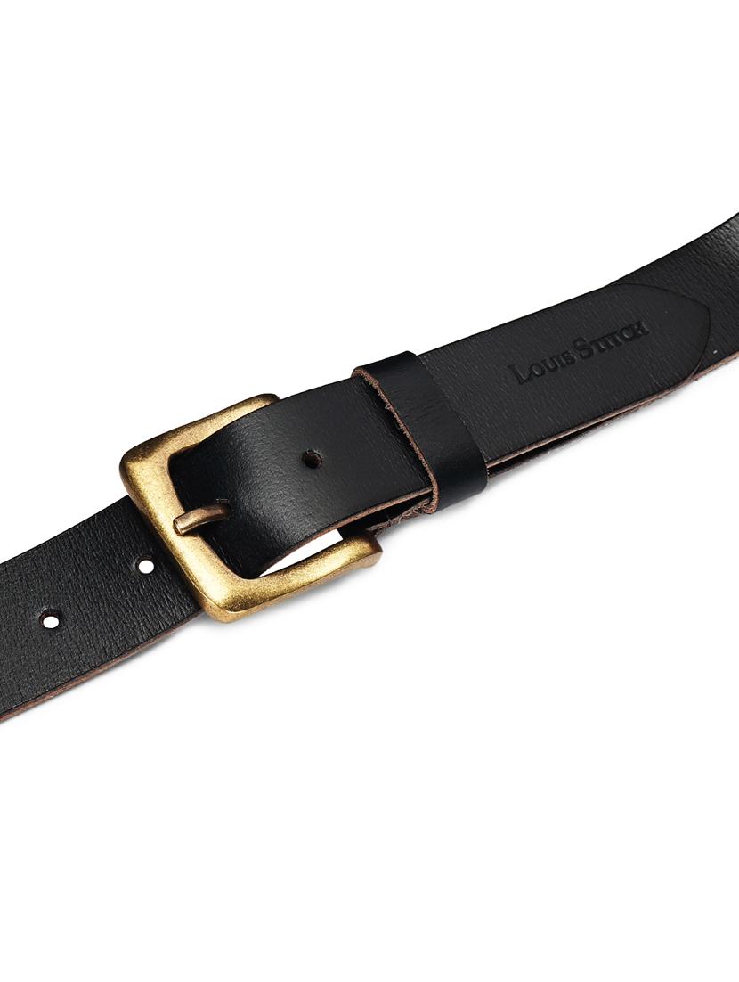 jet black leather belt - 17645999 - Zoom Image - 5