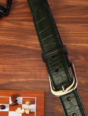 seaweed green leather belt - 17646004 - Standard Image - 2