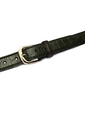 seaweed green leather belt - 17646004 - Standard Image - 5