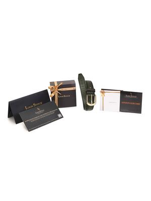 seaweed green leather belt - 17646004 - Standard Image - 6