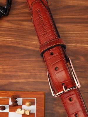 roast brown leather belt - 17646006 - Standard Image - 2