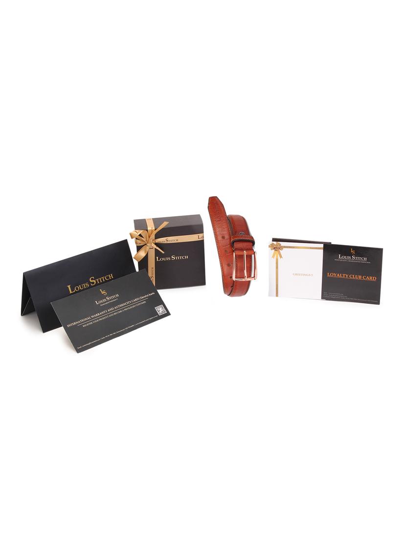 roast brown leather belt - 17646006 - Zoom Image - 6