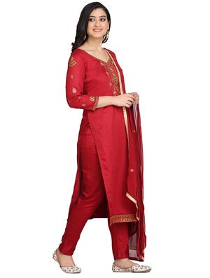 embroidered unstitched suit - 17646016 - Standard Image - 2
