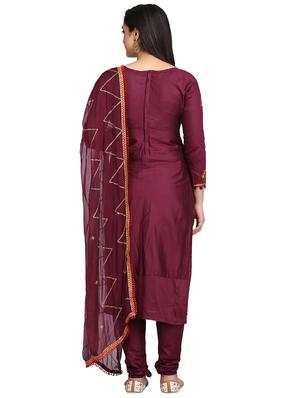 embroidered unstitched suit - 17646027 - Standard Image - 2