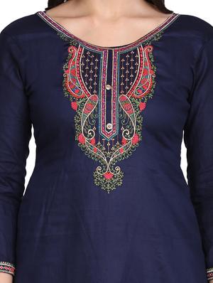 embroidered unstitched suit - 17646031 - Standard Image - 3