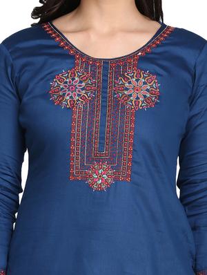 embroidered unstitched suit - 17646034 - Standard Image - 4