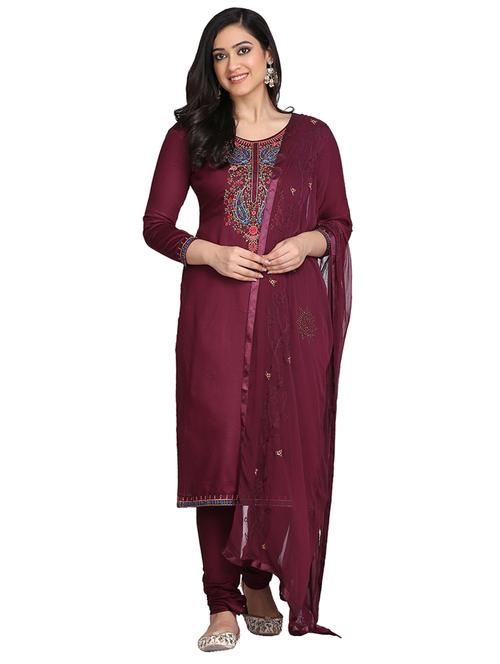 embroidered unstitched suit - 17646037 - Standard Image - 1