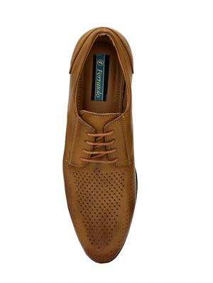 tan synthetic lace up sneakers - 17646071 - Standard Image - 4