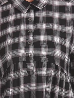 shirt collar checkered shirt - 17646081 - Standard Image - 5