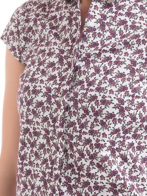 cap sleeves floral shirt - 17646095 - Standard Image - 4