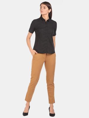 black self design regular shirt - 17646194 - Standard Image - 4