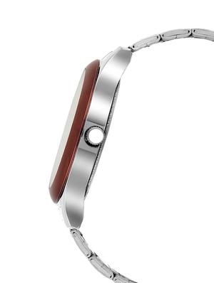 mutaqinoti silver leather analogue style wrist watch for men - 17646250 - Standard Image - 3