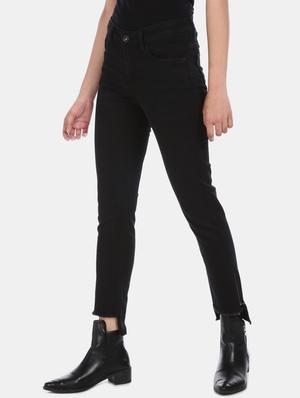 high rise frayed hem jeans - 17646271 - Standard Image - 2