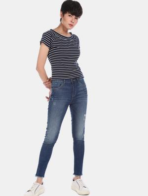 mid rise stone washed jeans - 17646283 - Standard Image - 4