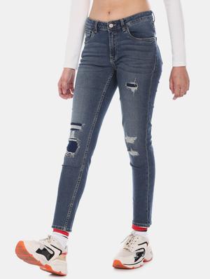 skinny fit distressed jeans - 17646423 - Standard Image - 2