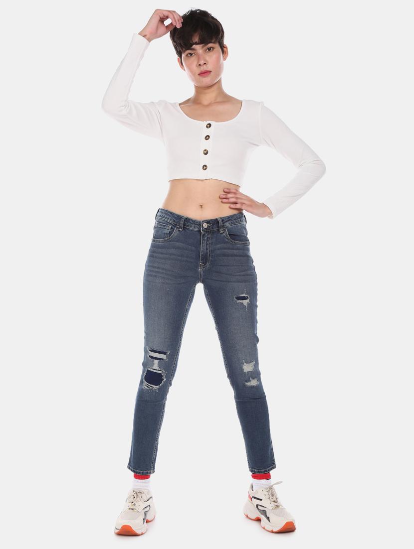 skinny fit distressed jeans - 17646423 - Zoom Image - 5